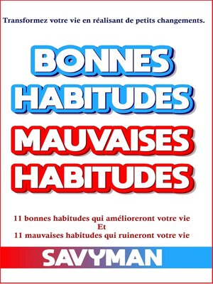cover image of Bonnes Habitudes Mauvaises Habitudes
